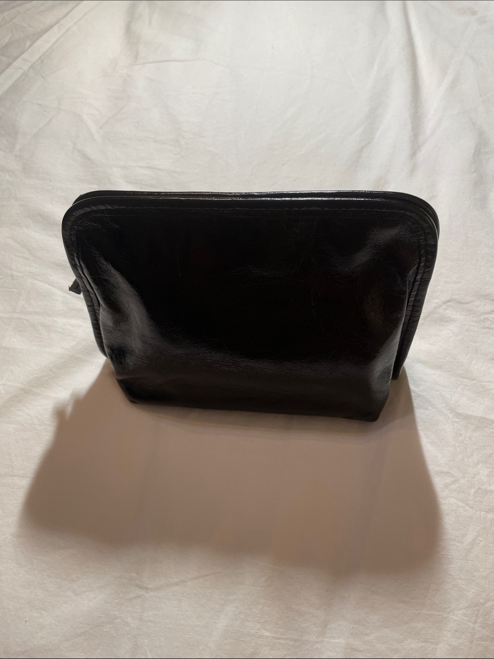 HOBO Black Leather Cosmetic Pouch